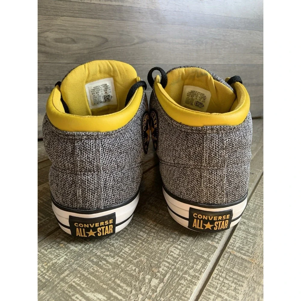 Converse Chuck Taylor High Top Yellow Gray Denim Sneakers Men Size 13 Women's 15 - Picture 6 of 8